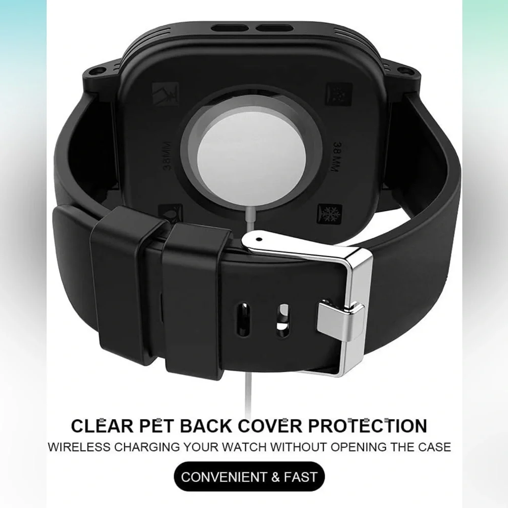 🆕 BAND for Apple Watch Waterproof Case for 38mm Watch Band and Screen Protector